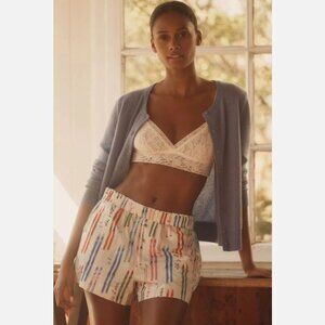 NWT Anthropologie The Wren Boxer Shorts Ski Print Size S